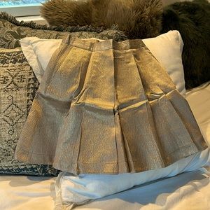 Club Monaco | Gold pleated skirt